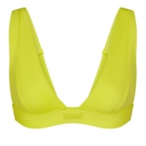 Skims Signature Swim Plunge Bikini Top - Citrus